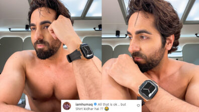 Ayushmann Khurrana goes barebody in viral pic, Huma Qureshi asks, “shirt kidhar hai?”