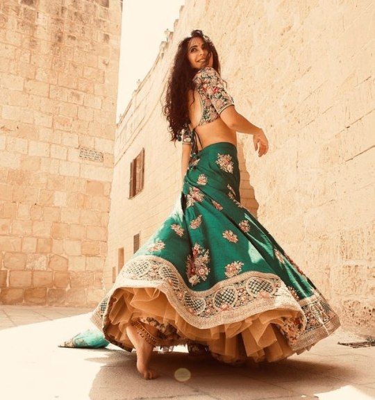 Celeb Approved Ways Of Styling Green Lehenga, From Kriti Sanon To Madhuri Dixit - 3