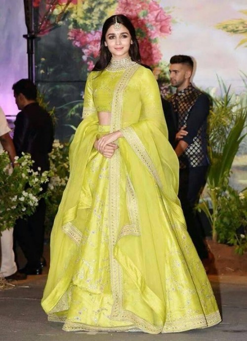 Celeb Approved Ways Of Styling Green Lehenga, From Kriti Sanon To ...