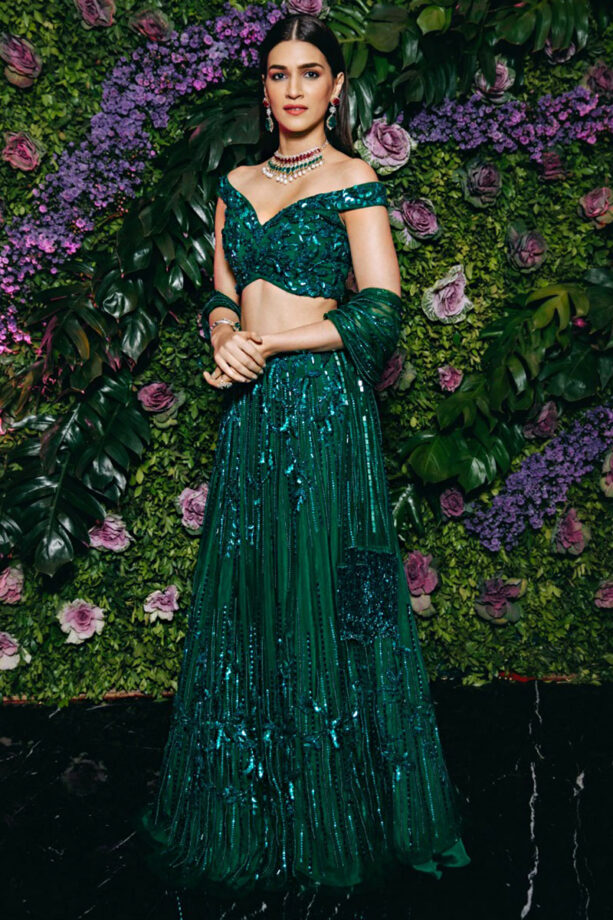 Celeb Approved Ways Of Styling Green Lehenga, From Kriti Sanon To ...