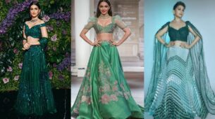 Celeb Approved Ways Of Styling Green Lehenga, From Kriti Sanon To Madhuri Dixit