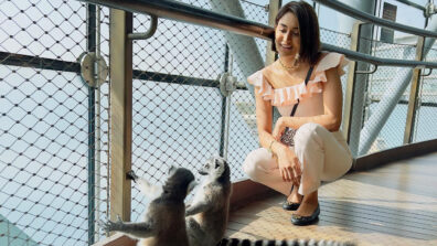 Chilling With Animals: Erica Fernandes shares sneak-peek into Dubai lifestyle, spends time with wild Lemurs