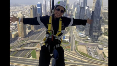 Daredevil Stunt: Hina Khan jumps from 2,712 ft tall building, check out viral video