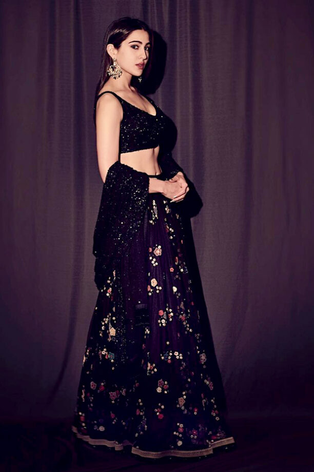 Deepika Padukone, Sara Ali Khan, Or Anushka Sharma: Who Looks Best In A Black Sabyasachi Lehenga? - 1