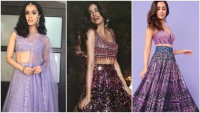 Alia Bhatt, Janhvi Kapoor And Shraddha Kapoor: Divas Who Dazzled In Purple Lehengas