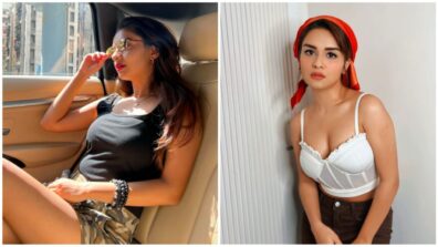 Digital Divas On Fire: Anushka Sen and Avneet Kaur stab hearts in black and white bralette tops, see viral pics