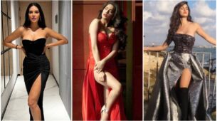 Esha Gupta, Janhvi Kapoor and Disha Patani are vogue queens in strapless high slit gowns, see pics