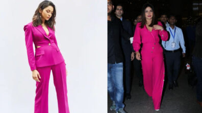 Fashion Face-Off: Priyanka Chopra And Rakul Preet Singh In A Hot Pink Pantsuit