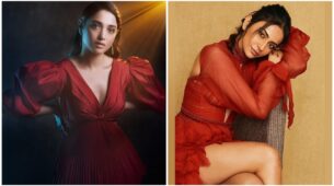 Fashion Showdown: Tamannaah Bhatia’s Red Three-Tiered Frill Gown Vs Rakul Preet’s Sheer Red Dress