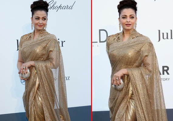 From Golden Embroidered Dress To Gorgeous Black Saree: Aishwarya Rai Shows Off Traditional Collection Like A Queen - 2