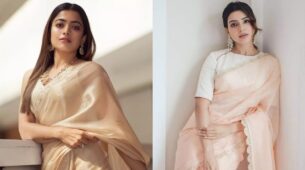 From Rashmika Mandanna To Samantha Ruth Prabhu: Style Pastel Sarees Like Your Favourite Divas