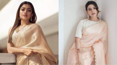 From Rashmika Mandanna To Samantha Ruth Prabhu: Style Pastel Sarees Like Your Favourite Divas