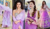 From Sarees To Anarkali Suit: Rubina Dilaik Flaunts Her Style In Lavender Outfits