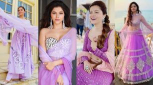 From Sarees To Anarkali Suit: Rubina Dilaik Flaunts Her Style In Lavender Outfits