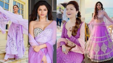 From Sarees To Anarkali Suit: Rubina Dilaik Flaunts Her Style In Lavender Outfits