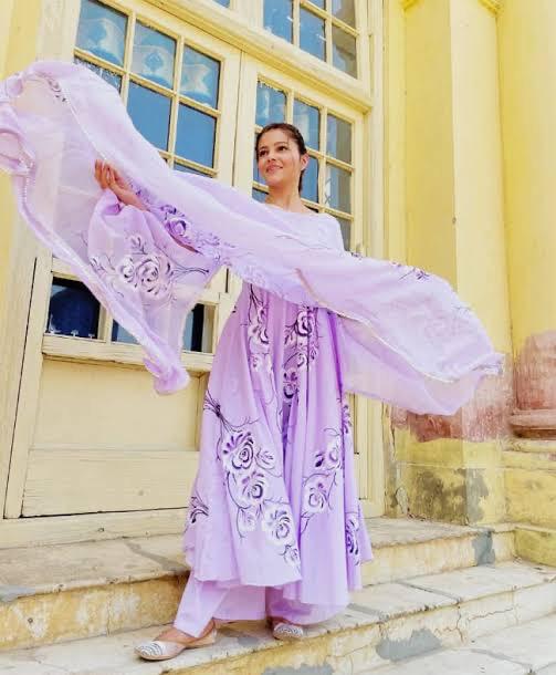 From Sarees To Anarkali Suit: Rubina Dilaik Flaunts Her Style In Lavender Outfits - 0