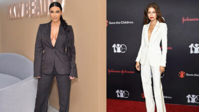 From Zendaya To Kim Kardashian: These Divas Don’t Need To Wear Anything Underneath Their Blazers For A Stunning Look