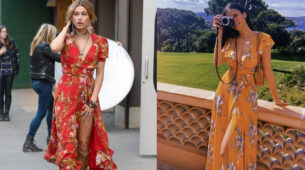 Hailey Bieber Vs Nina Dobrev: Whose Floral Wrap Dress Is Worthy Of Stealing?