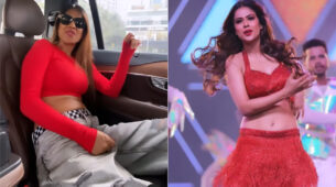 Haye Garmi: Nia Sharma sets internet on fire in new transformation video, flaunts midriff in shimmery red saree