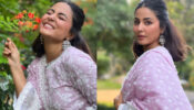 Hina Khan oozes ‘happy vibes’ in lavender ethnic outfit, don’t miss out on her silver hoop earrings