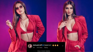 Hotness Alert: In Pictures Tara Sutaria looks spicy hot in red pant suit, Tiger Shroff’s sister Krishna Shroff has something to say