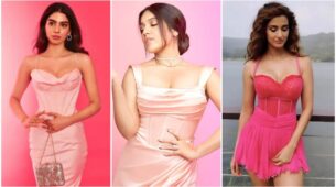 In Pics: Khushi Kapoor, Bhumi Pednekar and Disha Patani look sensational in pink corset dress