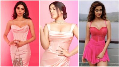 In Pics: Khushi Kapoor, Bhumi Pednekar and Disha Patani look sensational in pink corset dress