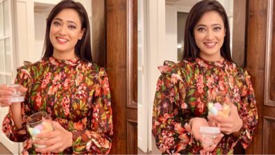 In pics: Shweta Tiwari gives ‘sweet sixteen’ vibes in a classic floral ruffle midi dress