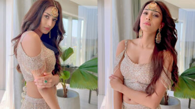 In Video Erica Fernandes turns into the bride with a gorgeous ethnic minimalistic blouse and backless blouse