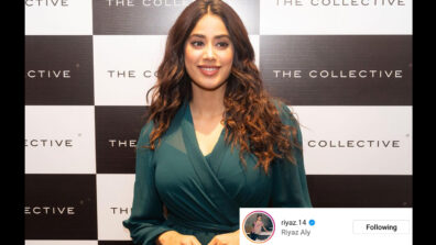 Janhvi Kapoor drops stunner in green maxi dress, influencer Riaz Aly is lovestruck