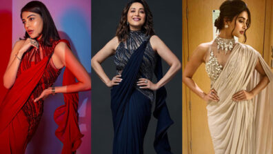 Kajal Aggarwal, Madhuri Dixit and Pooja Hegde are queens in Gaurav Gupta sarees