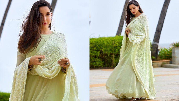 Kajal Aggarwal Or Nora Fatehi: Who Slew In Light Green Anarkali? - 1