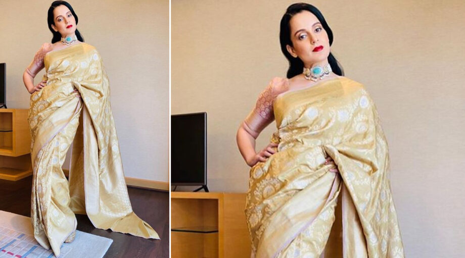 Kangana Ranaut And Rekha Have Similar Taste In Sarees, See Pics - 2