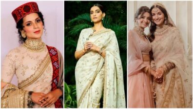 Kangana Ranaut, Sonam Kapoor and Alia Bhatt are class apart in Sabyasachi special floral sarees, see pics