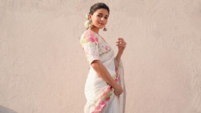 Organza Saree With Floral Accents Are Truly Made For Alia Bhatt