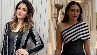 Karisma Kapoor and Raveena Tandon cut a cheeky case in these bossy babe looks, see pictures