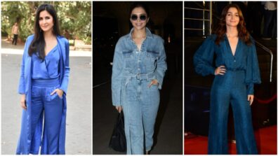 Katrina Kaif, Deepika Padukone and Alia Bhatt are effortlessly stylish in high-chic jumpsuits, who’s your favourite?