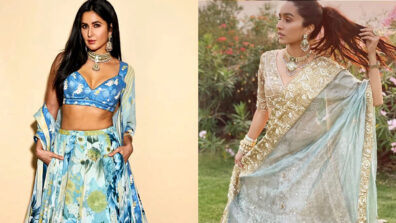 Katrina Kaif Vs Shraddha Kapoor, Which Blue Floral Lehenga Would You Steal?