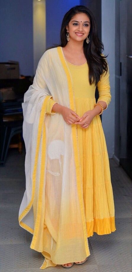 Keerthy Suresh Has an Amazing Collection Of Yellow Ethnic Wear, Check Out - 1