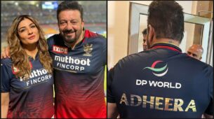 KGF 2 Madness Hits IPL: Sanjay Dutt And Raveena Tandon Cheer For Royal Challengers Bangalore, Spotted Together At Stadium