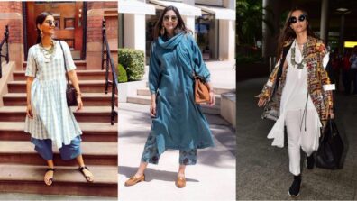 Learn How To Style A Baggy Kurta Like Sonam Kapoor, Pair Your Kurta With Dupatta, Sunglasses, And More Ideas