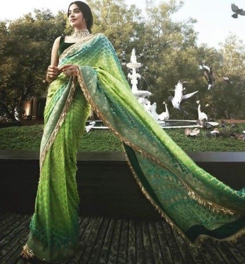 Look Dazzling In Embellished Sarees Like Janhvi Kapoor, Check Out Her Ensembles - 5