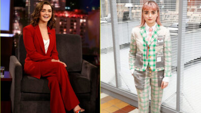 Maisie Williams Knows How To Mingle With Blazer Styles, From Quirky Green To Fiery Red