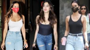 Malaika Arora, Janvhi Kapoor and Kriti Sanon to give cheeky goals in tank tops and distressed jeans