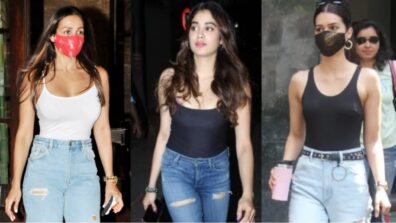 Malaika Arora, Janvhi Kapoor and Kriti Sanon to give cheeky goals in tank tops and distressed jeans