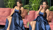 Monalisa Breaks Down Internet In Blue Slit Satin Dress With High Heels: See Pics