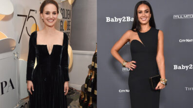 Natalie Portman And Jessica Alba Were Born To Slay In Stunning Black Dresses
