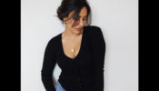 Neha Sharma goes bold like never before, rocks internet in deep-neck black dress and shorts
