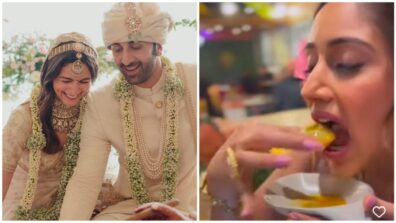 On Ranbir Kapoor-Alia Bhatt’s wedding day, Surbhi Chandna shares inside food menu video from venue