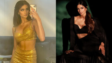 Palak Tiwari oozes like fire in black & gold bodycon, which one is better?